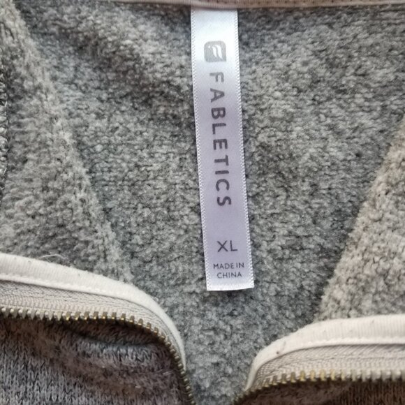 Fabletics Fleece Zip Pullover Gray Size XL - Picture 6 of 8